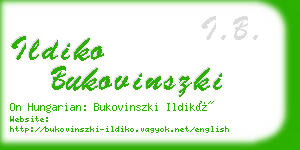 ildiko bukovinszki business card